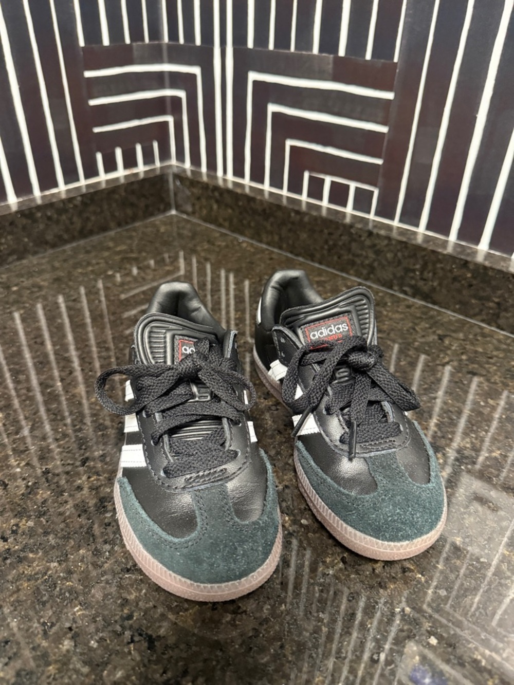 adidas Kids Black and White Low-Top Sneakers